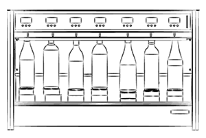 7 bottles liquor, spirits dispenser for whisky, ruhm, vodka