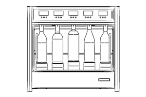 wineemotion five bottle wine dispenser