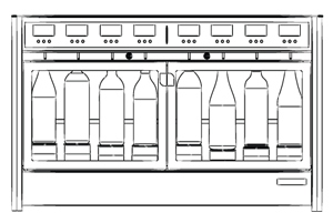 wineemotion eight bottles, two temperatures wine dispenser