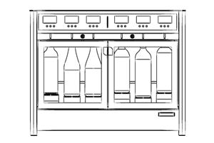 wineemotion six bottles, two temperatures wine dispenser